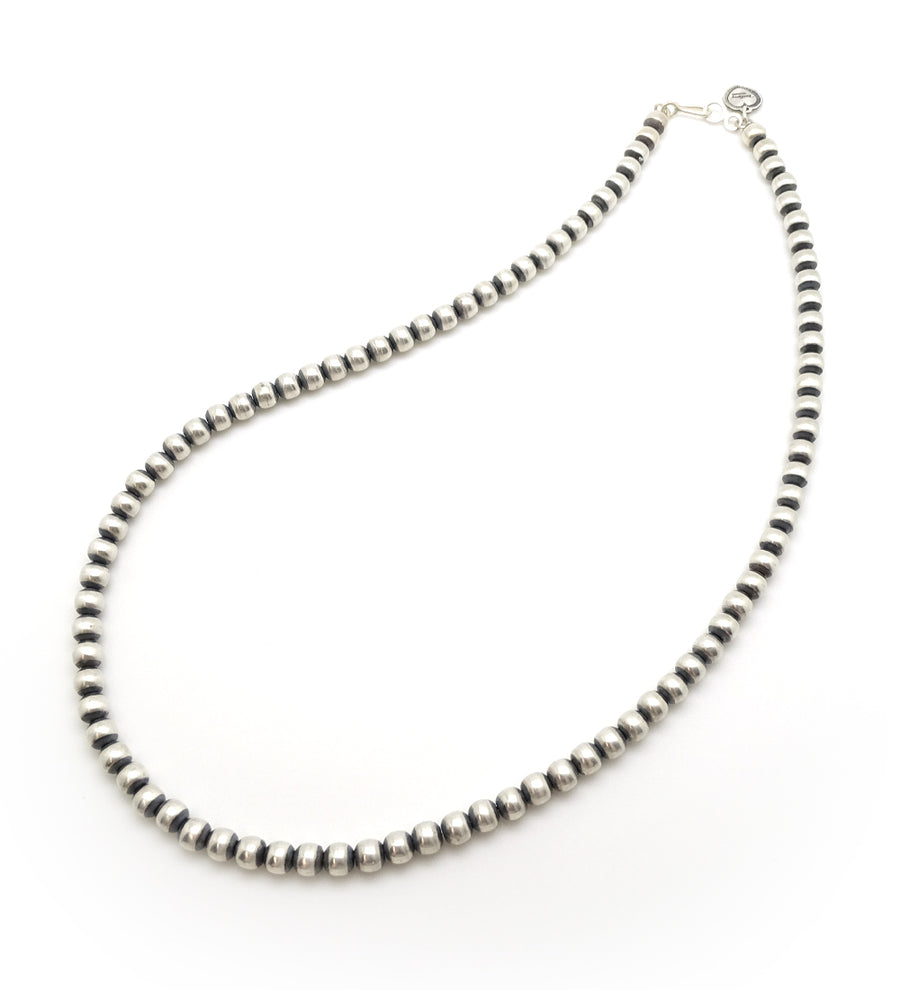 Single Strand 7mm Silver Beads