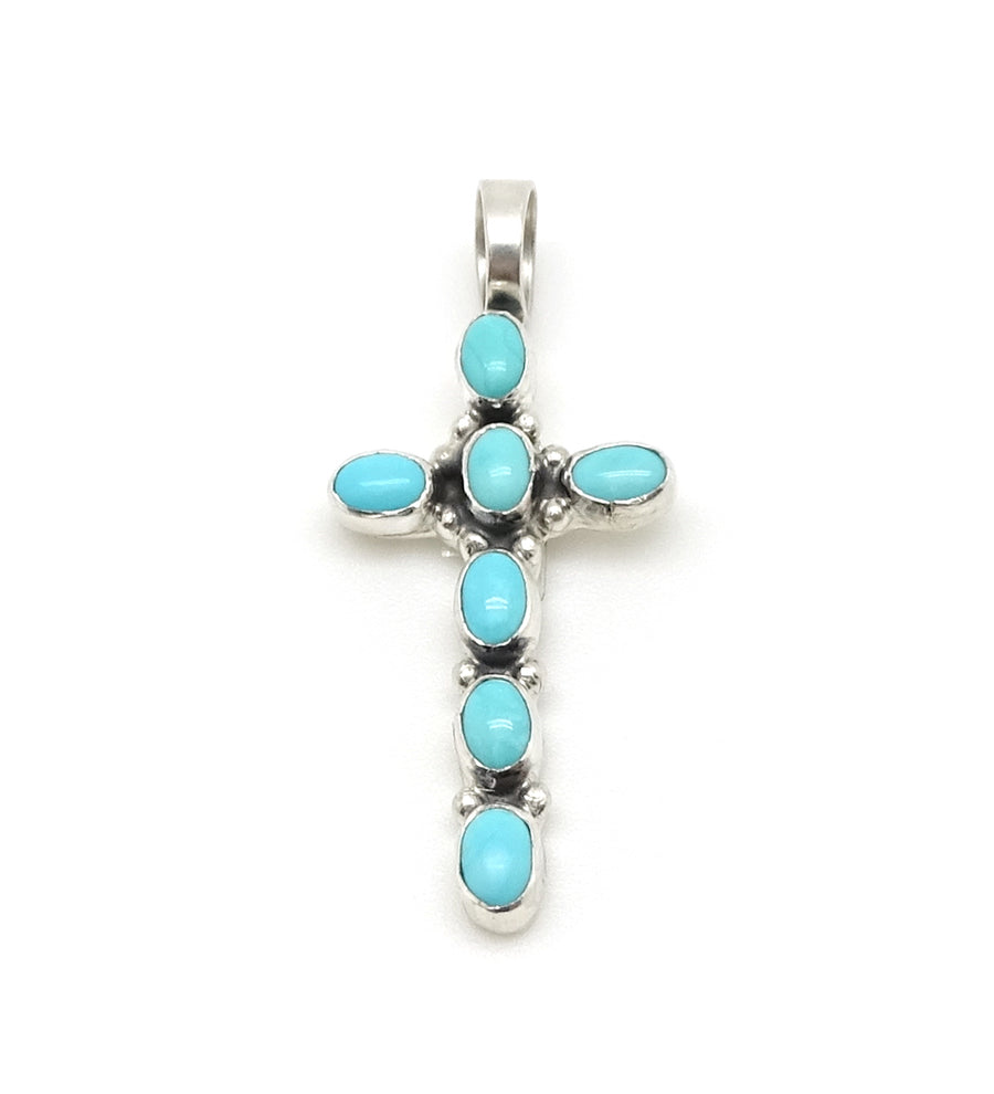 SMALL TURQUOISE CROSS PENDANT