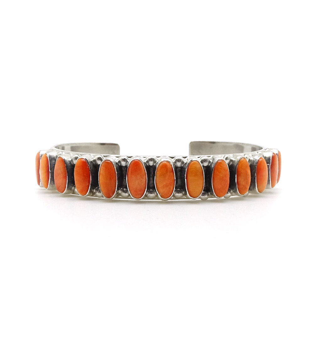 LONG OVAL ORANGE SPINY CUFF