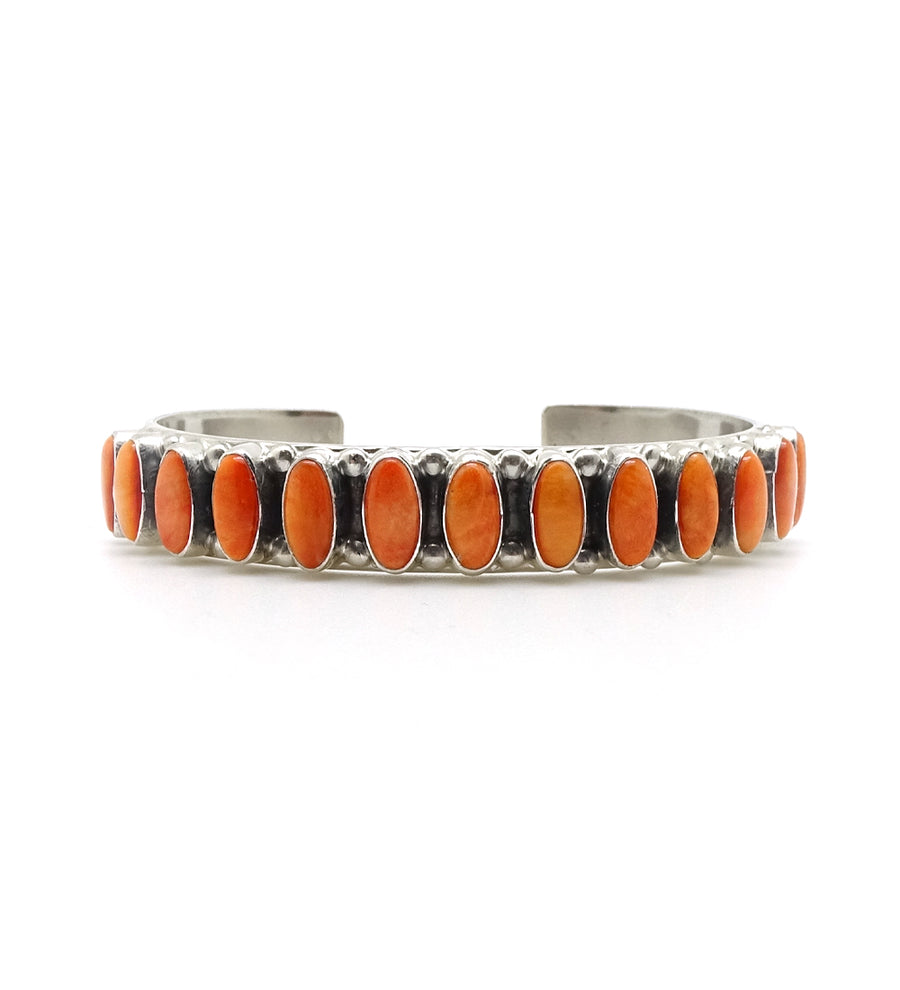 LONG OVAL ORANGE SPINY CUFF