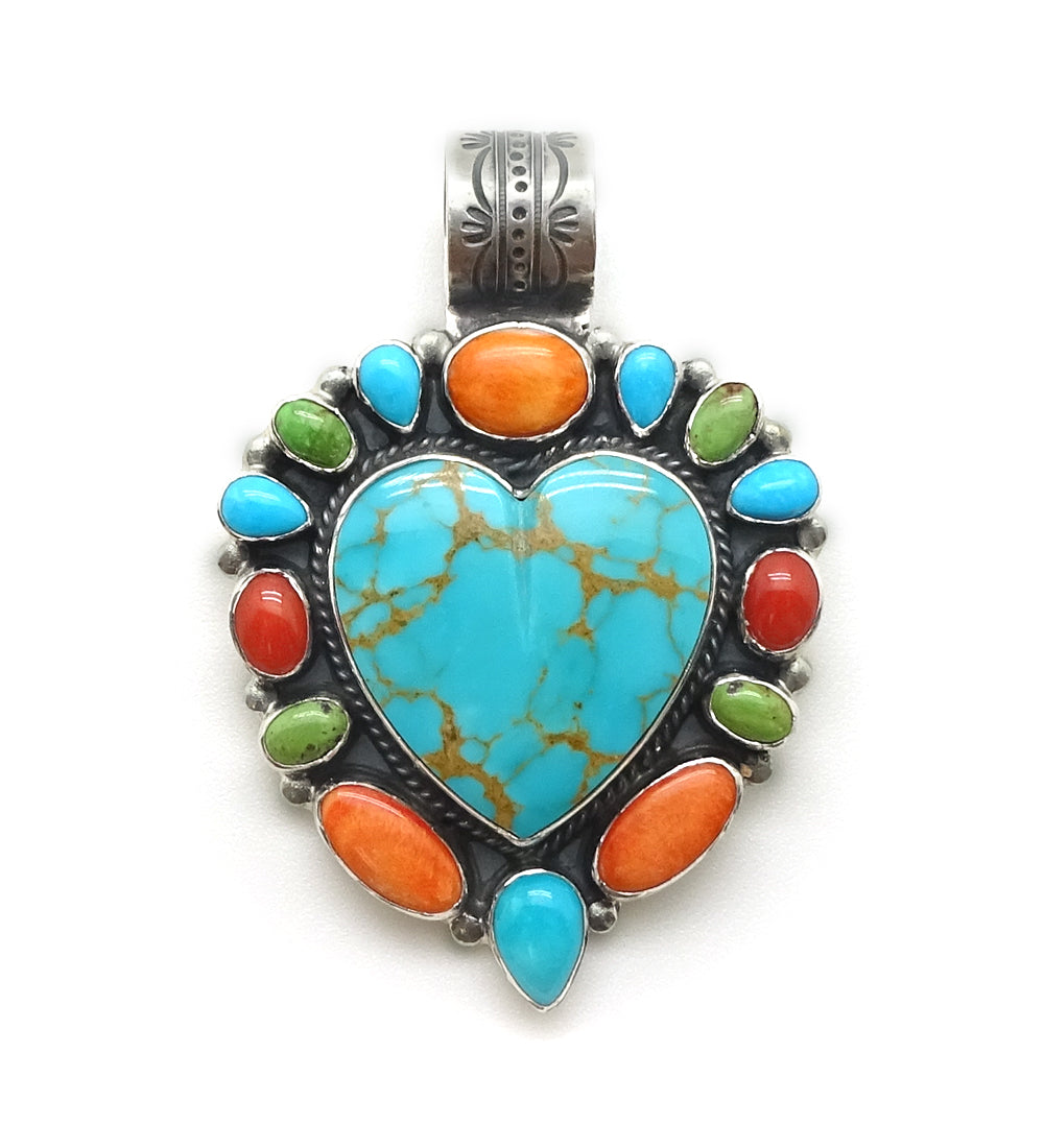 Large Turquoise Heart Pendant